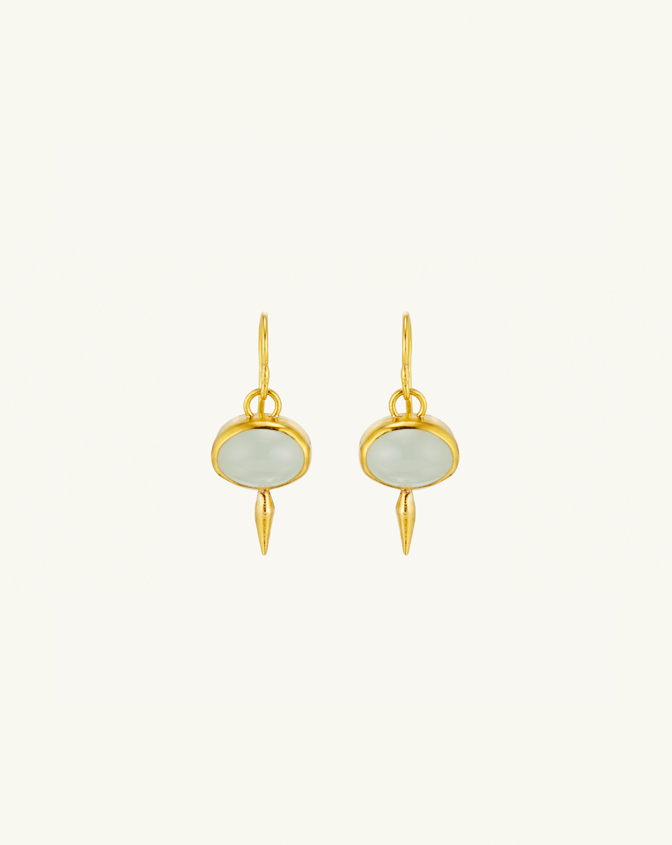 22k + Gemstone Pod Drop Earrings