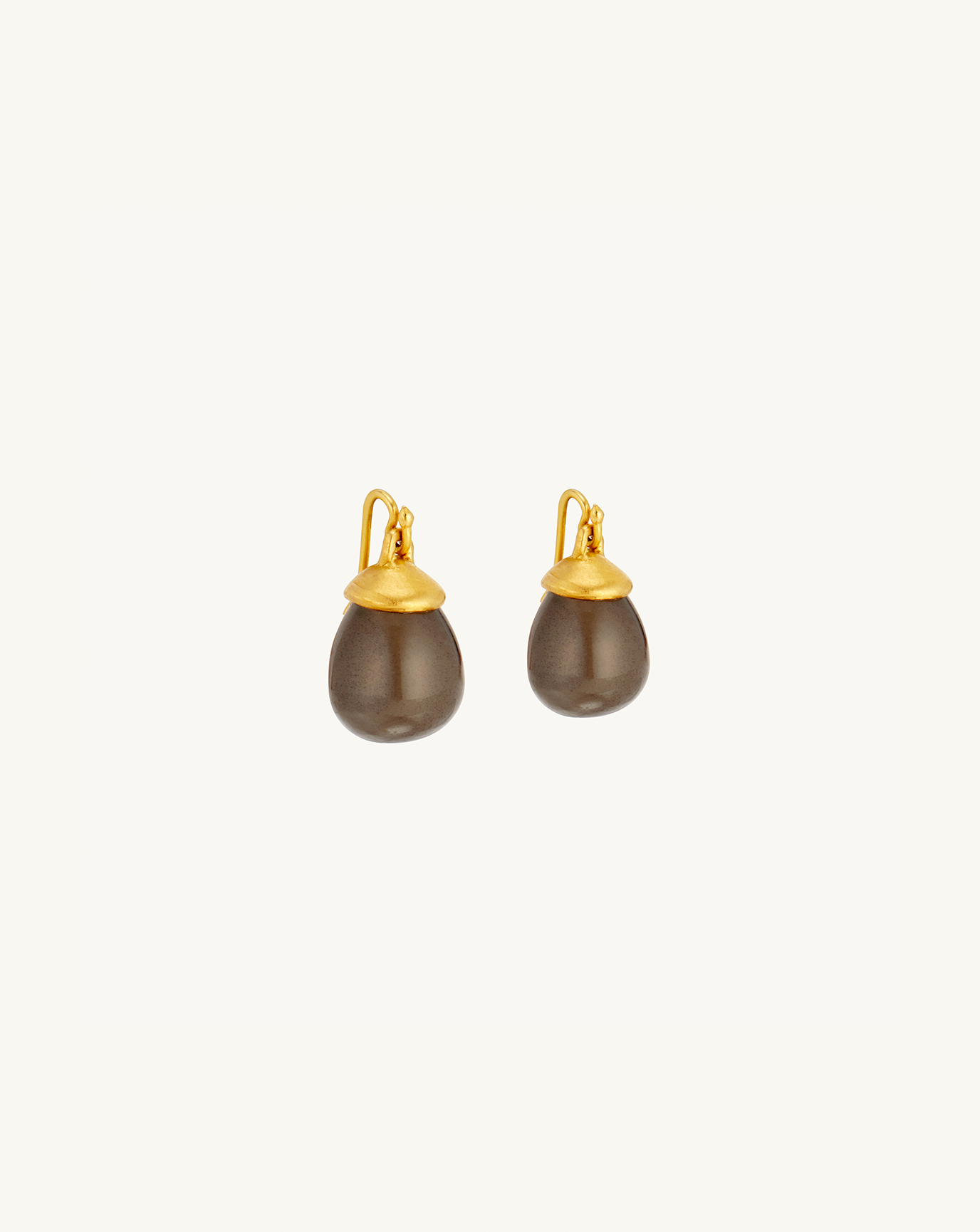 Product image of the grey moonstone drop earrings