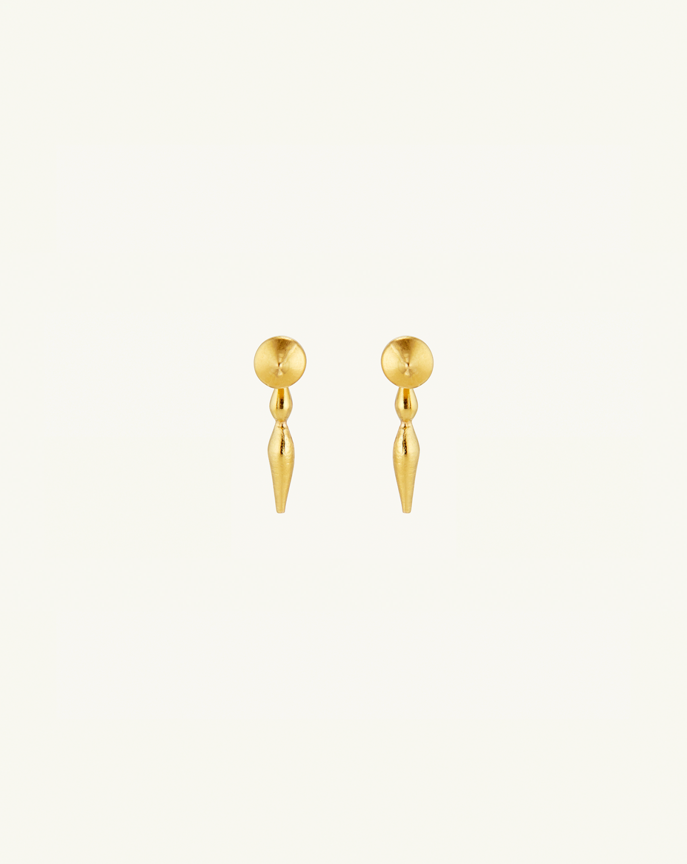 Product image of the Pod drop stud earrings in gold