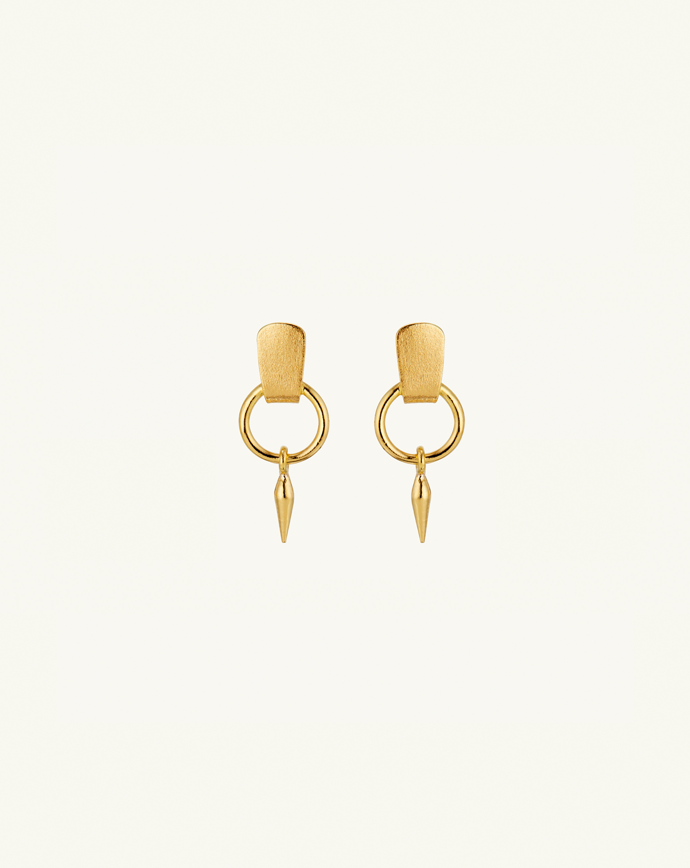 Product image of the Geometric Pod Drop earrings