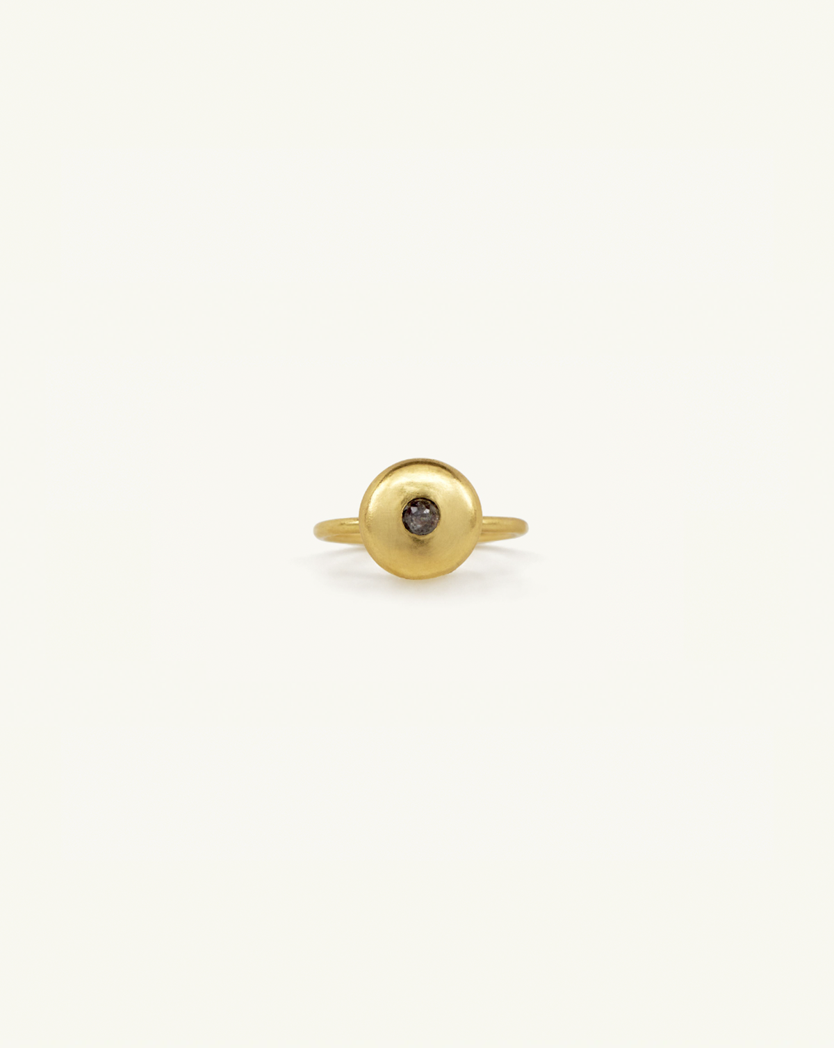 Product image of i seira gold pod ring with black diamond