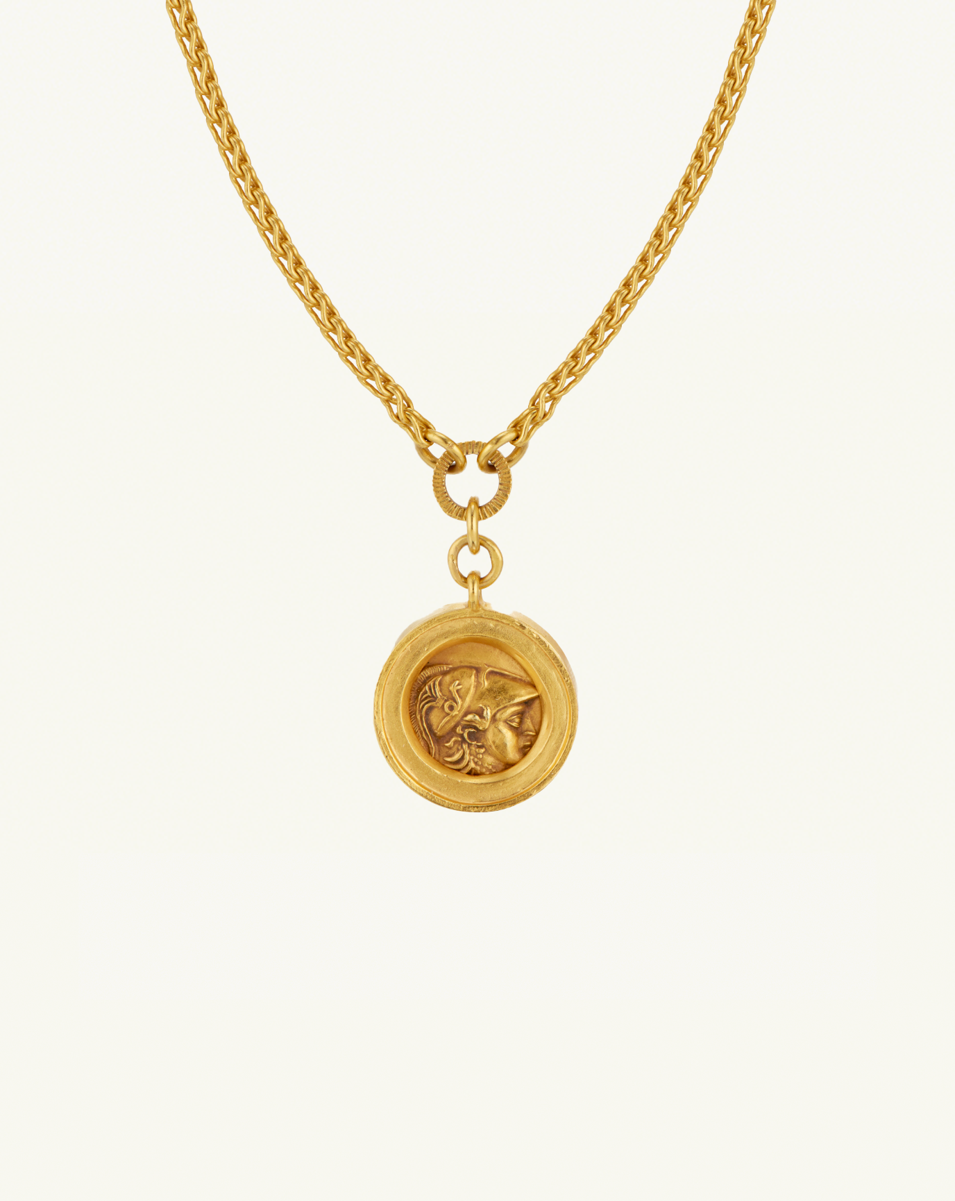 Product image of the gold reversible necklace with pendant and chain