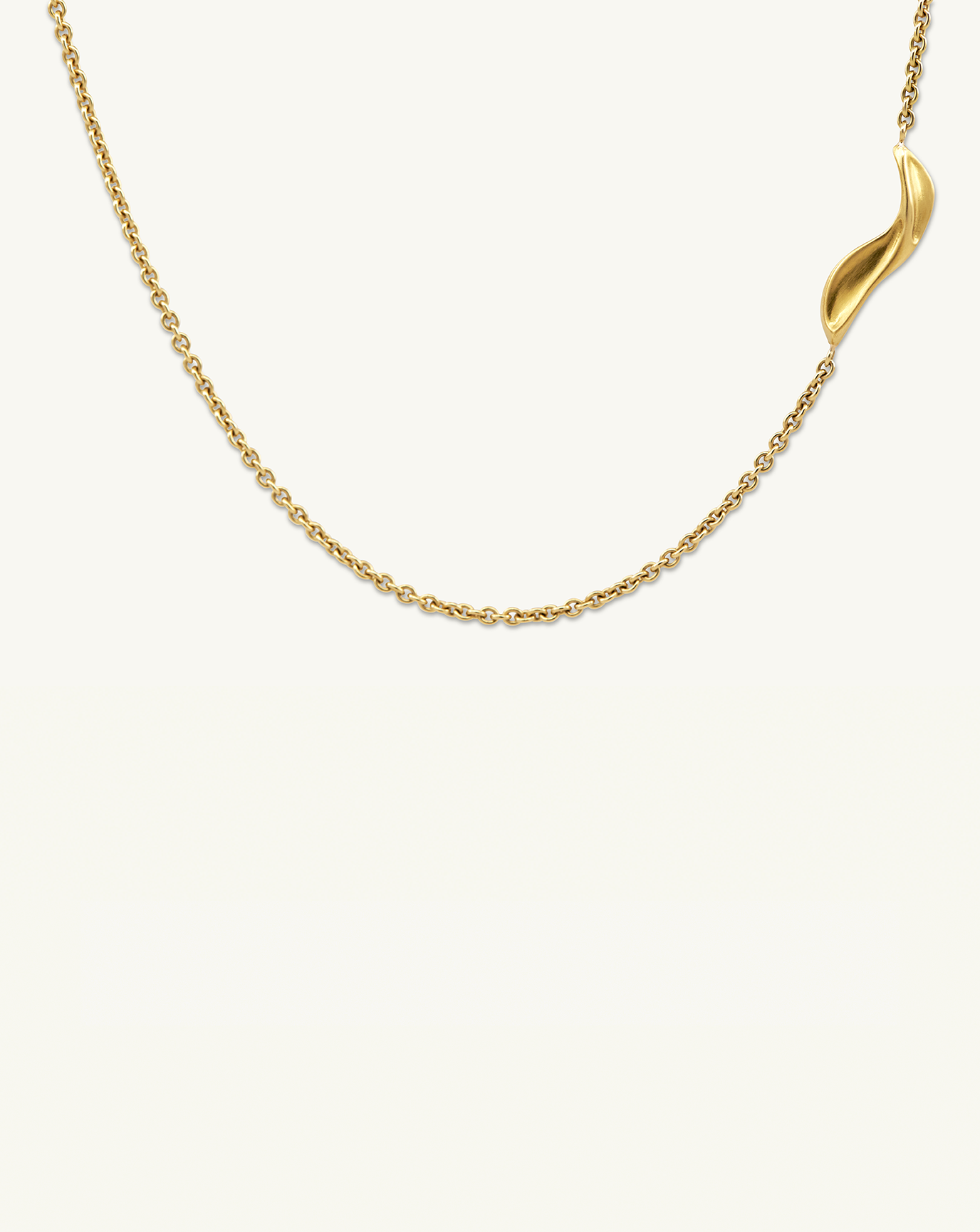 Product image of the gold sculptural necklace