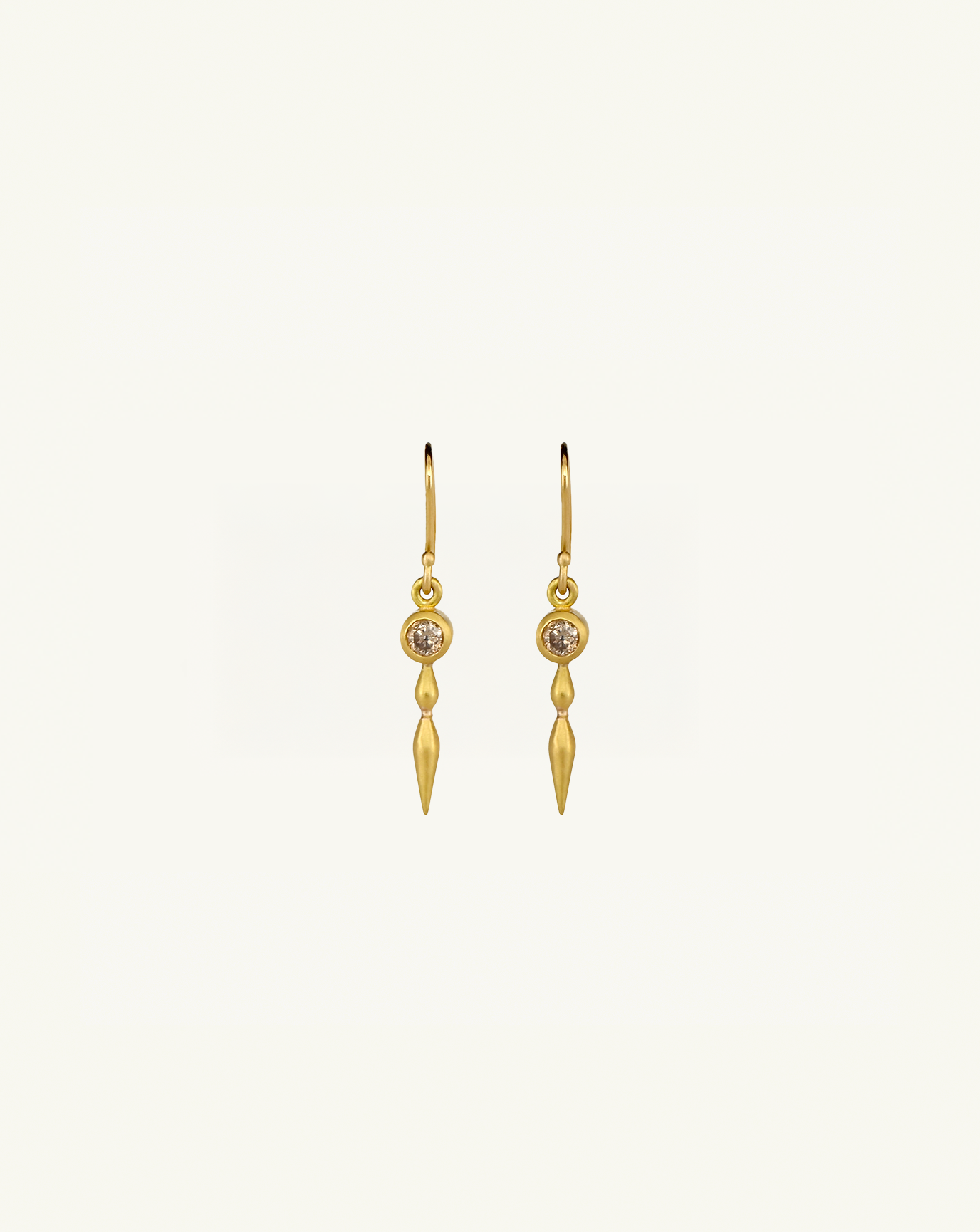 22k + Gemstone Double Pod Drop Earrings