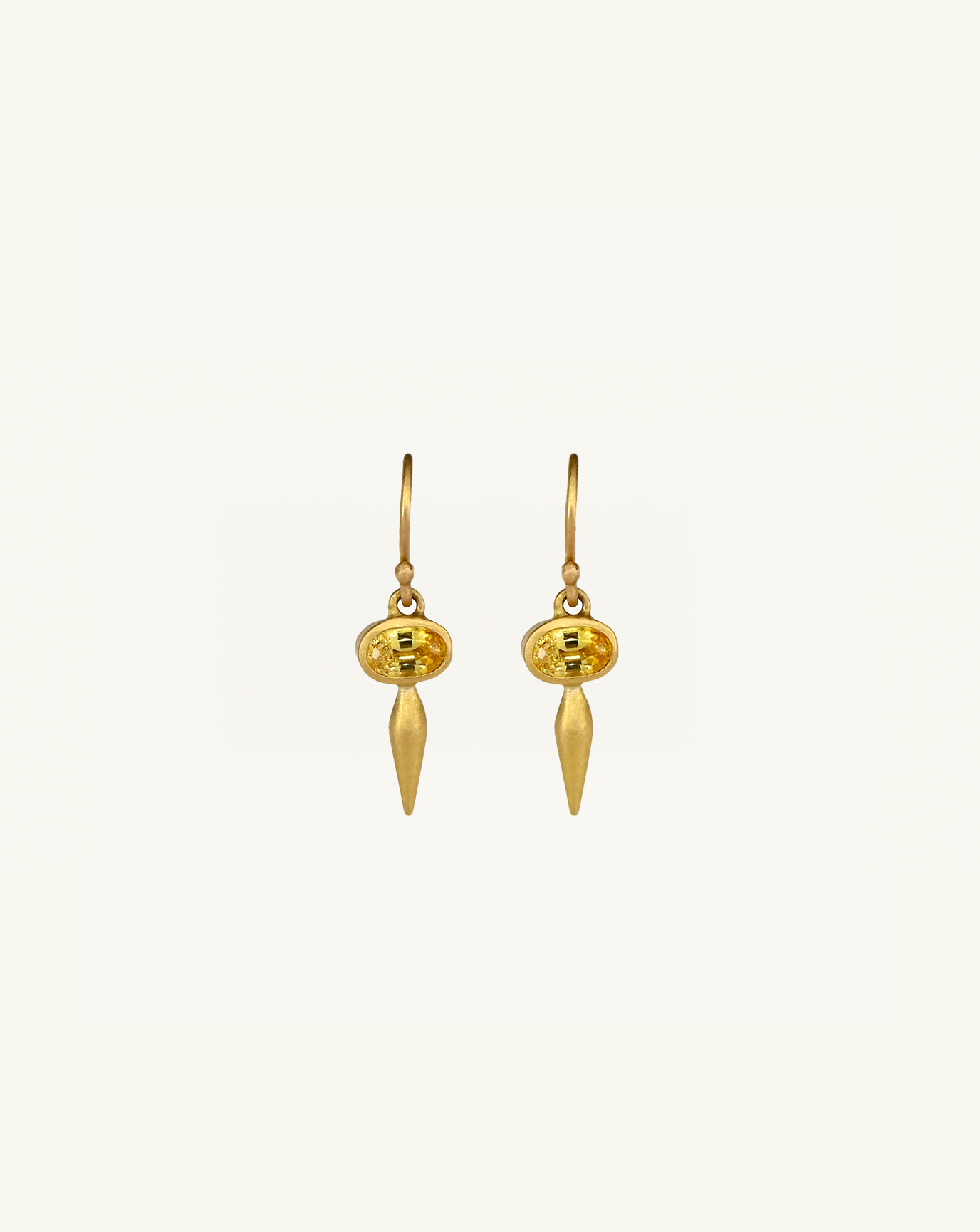 22k + Gemstone Pod Drop Earrings