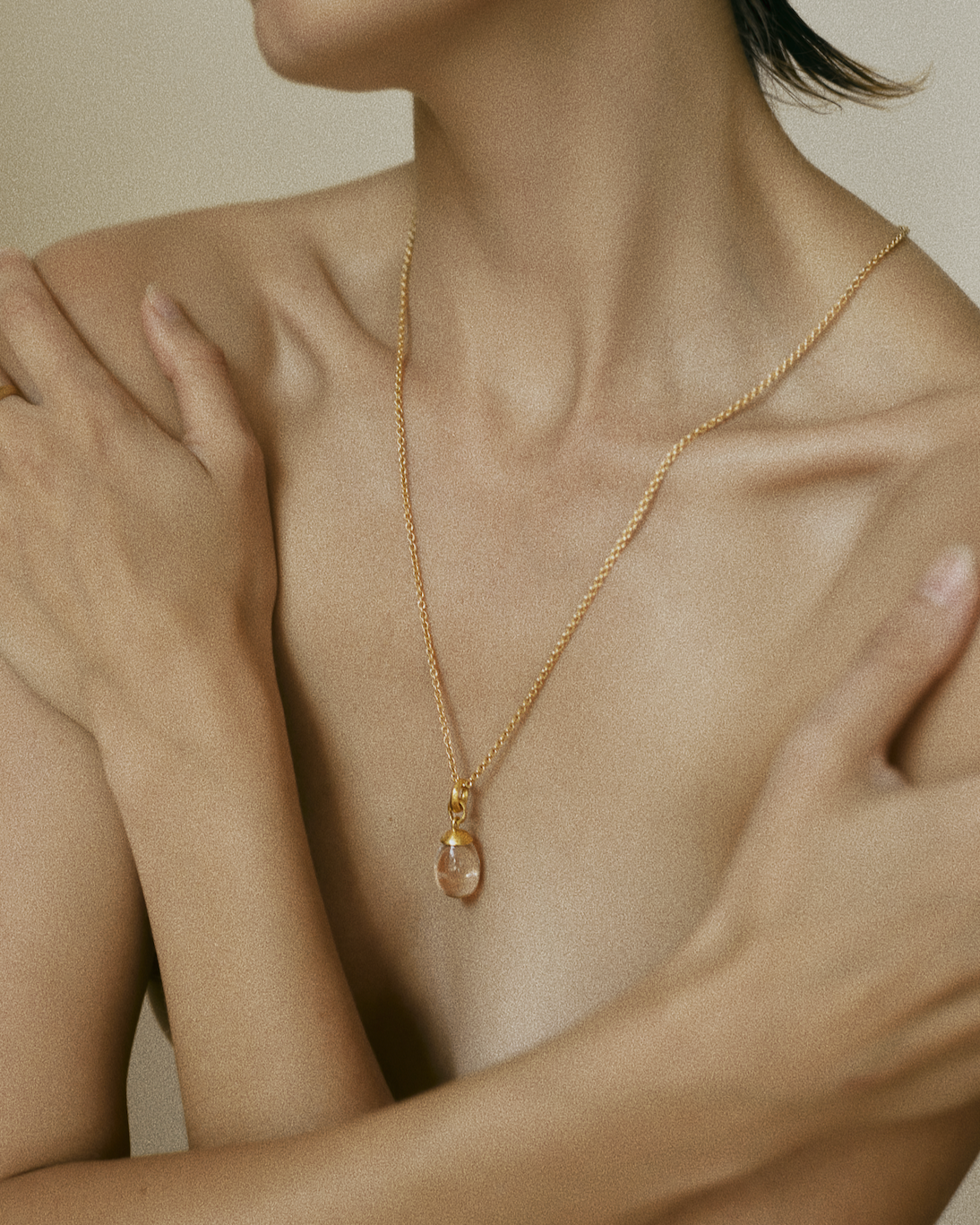 Sculptural Gemstone Drop