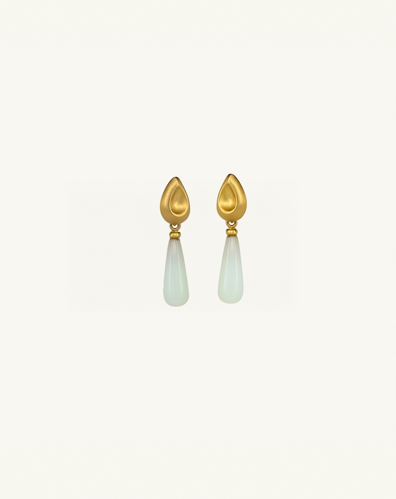 Sculptural Gemstone Drop Earrings