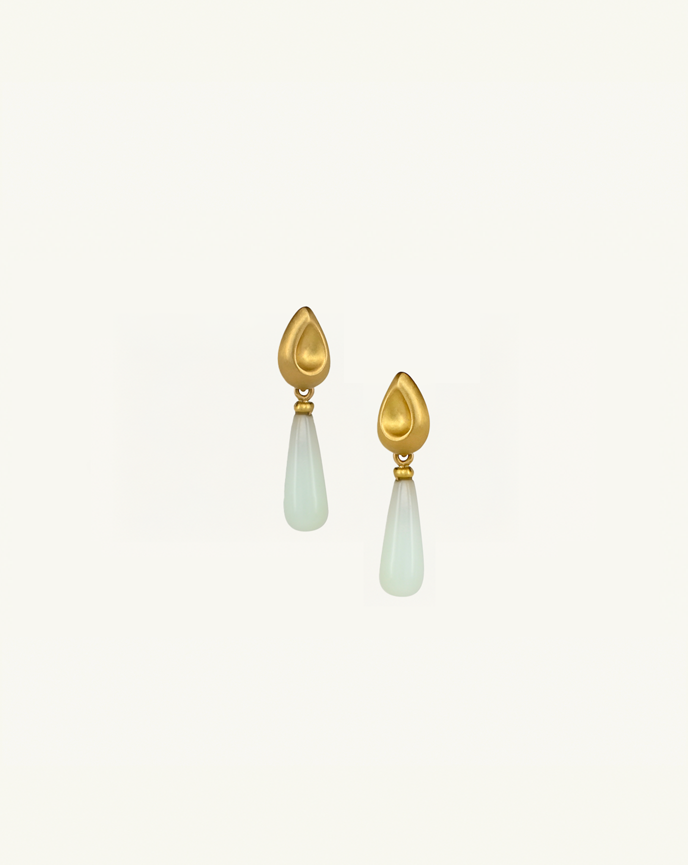 Sculptural Gemstone Drop Earrings